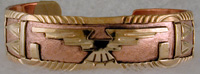 Copper Bracelet 1" Thunderbird