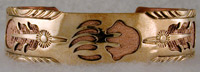 Copper Bracelet 1" Bear Claw