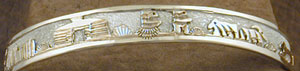 Navajo SS & 12 KGF Pueblo Scene Bracelet