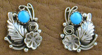 Turquoise Flower Earrings