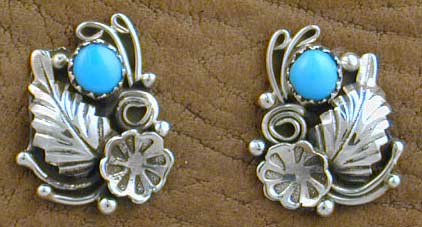 Turquoise Flower Earrings