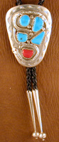 Effie Turquoise and Coral Bolo with Turq and Coral Eyes