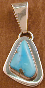 Sterling Silver Pendant w/Turq