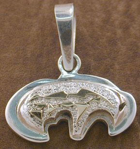 Sterling Silver & 14K Gold Buffalo Pendant