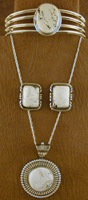 SS & White Buffalo Turquoise Set - EARRINGS