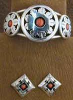 Coral Bracelet & Earrings Set - BRACELET