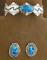 SS & Morenci Turquoise Set - EARRINGS