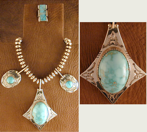 SS & Cripple Creek Turquoise Set - NECKLACE