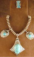 SS & Cripple Creek Turquoise Set - NECKLACE