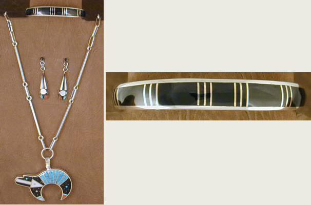 Inlaid Necklace, Bracelet & Earrings Set - BRACELET