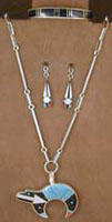 Inlaid Necklace, Bracelet & Earrings Set - BRACELET