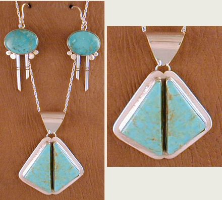 SS Turquoise Set - PENDANT