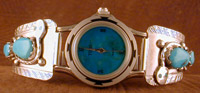 Effie Woman's Watch with band of  Turquoise with Turquoise eyes