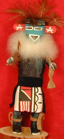 Navajo 6" Woodskirt Silent Warrior Kachina