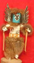 Navajo 6"  Crow Mother Hooded Kachina