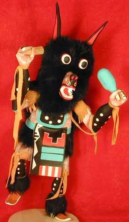 Navajo 14"  Black Wolf Largon Kachina