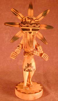 Navajo Sun Face Burnt Kachina