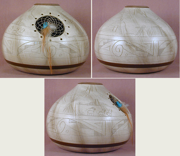 Navajo Dream Catcher Seed Pot