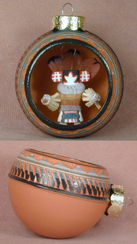 Open Faced Clay Ornament - Kachina