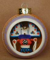 Open Faced Clay Ornament - Kachina