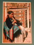 Weaver at her loom