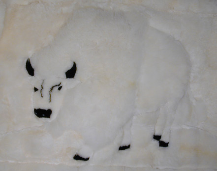 White Buffalo Alpaca Hide