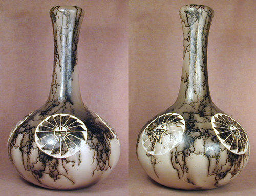 Medium Flower Vase w/ Turqoiuse