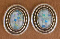 SS Oval Opal Earrings
