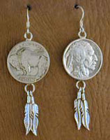 SS Buffalo Nickel Earrings