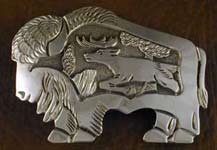 SS Deer inside Buffalo Belt Buckle