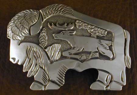 SS Deer inside Buffalo Belt Buckle