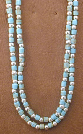 Double Strand Turquoise Necklace