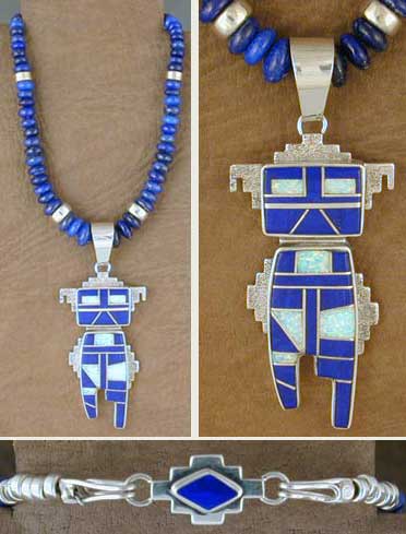Lapis and Opal Yei Necklace
