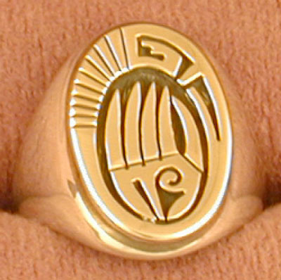 14K Gold Bear Claw Ring