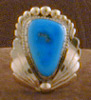 14K Solid Gold and Morenci Turquoise Ring