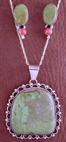 SS Green Turquoise Pendent