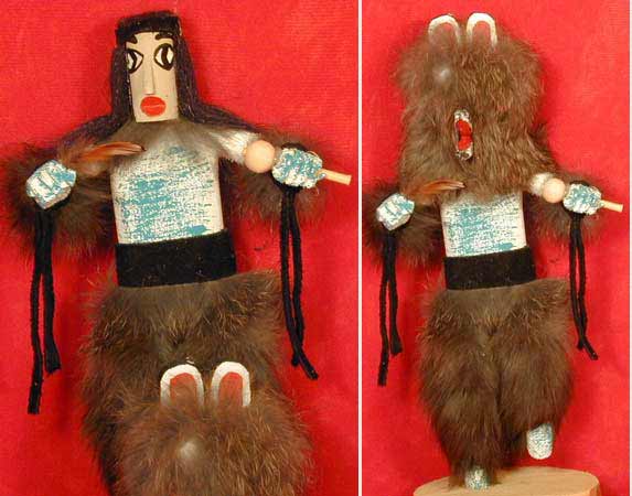 Navajo 6"  Hooded Bear Kachina