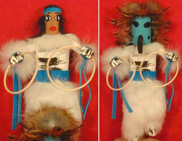 Navajo 6" White Hoop Dancer Kachina