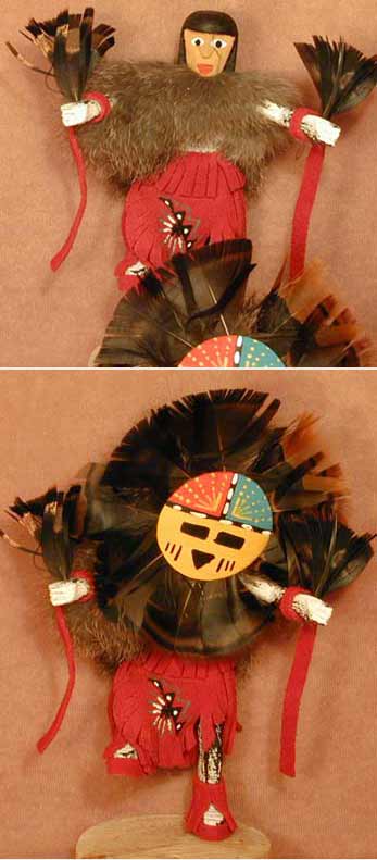 Navajo 6" Hooded Sunface Kachina