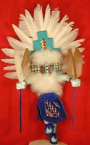 Navajo 10" Tribal White Hemis Kachina