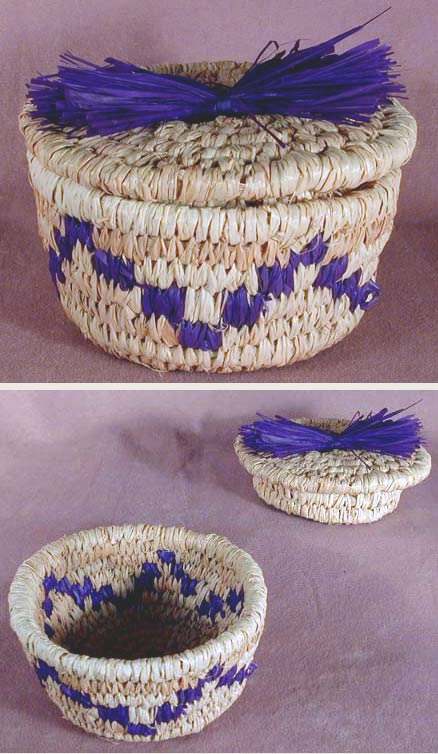 Hand Woven Raffina Covered Coil Basket