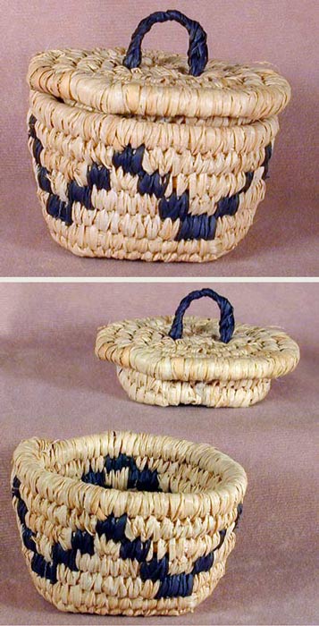 Hand Woven Raffina Covered Coil Basket