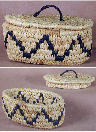 Hand Woven Raffina Covered Coil Basket