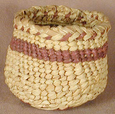 Hand Woven Mini Raffia Handled Basket
