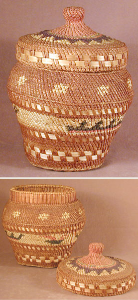 Hand Woven Covered Basket