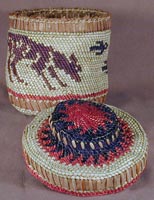 Hand Woven Covered Bear Grass Basket