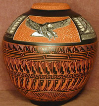 Navajo Pot with Eagle