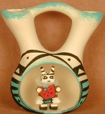 Clown Kachina Wedding Vase