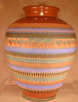 Large Etched Pot