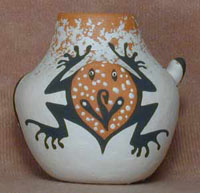 Zuni Mini Lizard & Toad Pot